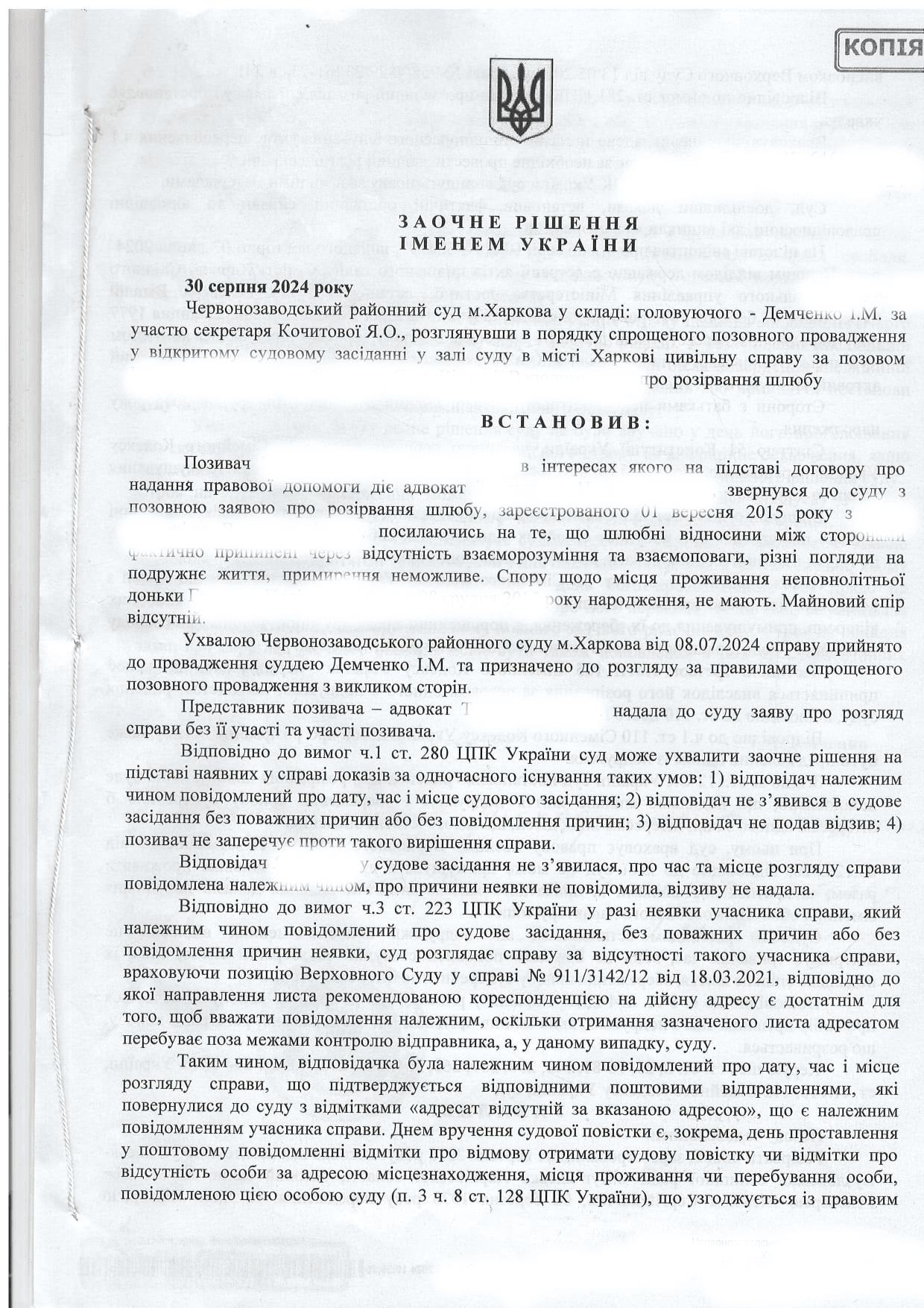 Court Decision: Translation & Apostille | Etalon - document example, example 1 Court Decision: Translation & Apostille | Etalon - document example №1