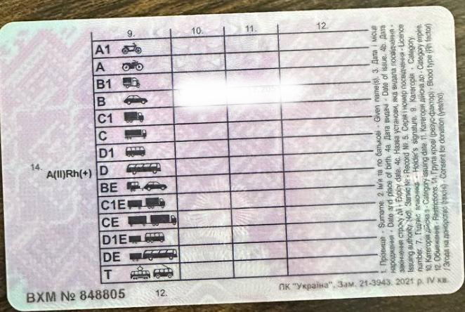 Driving License Translation | Translation agency "Etalon" - document example №3