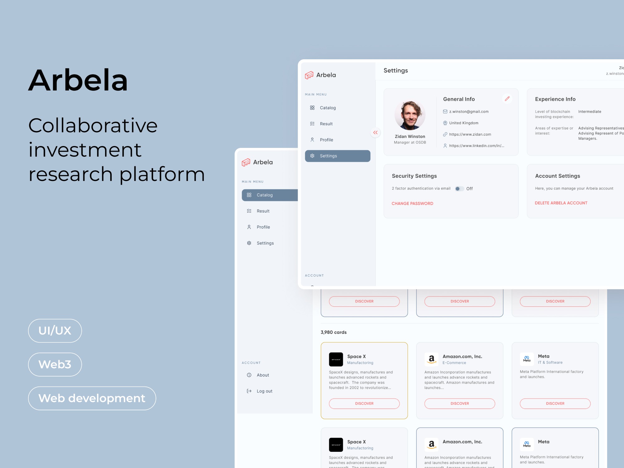 Arbela: Company catalog